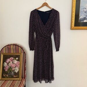 Ralph Lauren Floral Long Sleeve Midi Dress